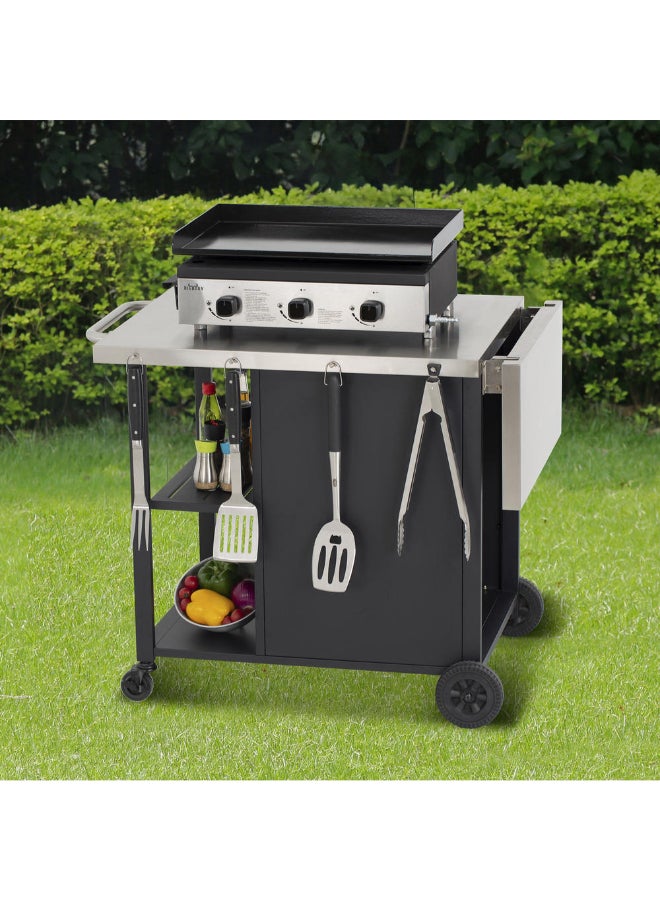 MASTER COOK Outdoor Grilling Prep Station Black and Silver 23 x 72 x 92 cm SRCPS23005C - Image 5